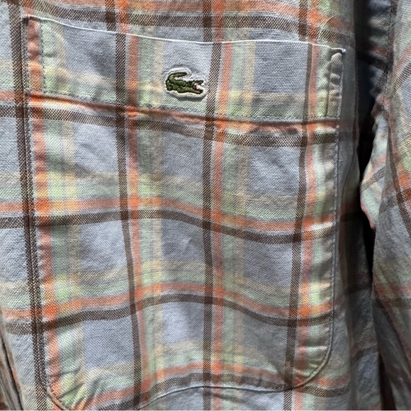 Lacoste Men’s Button-Down Shirt Size 42 | Plaid Long Sleeve Classic Fit | - Picture 3 of 6